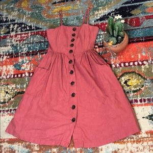 SOLD Linen Blend A-Line Dress